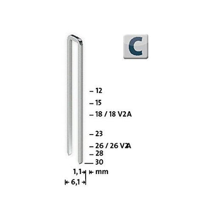 Novus - Typ 4/15 C-15 mm Staples (Pack of 1100) /Stationery