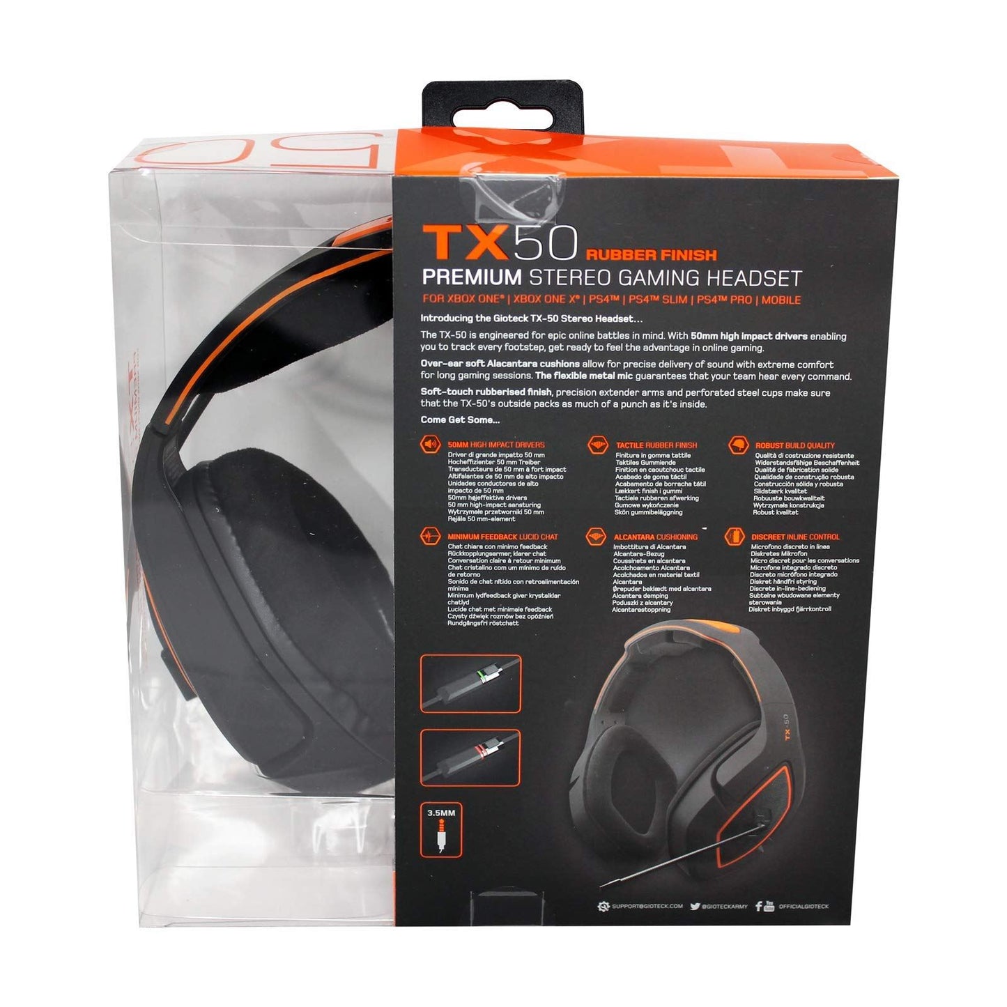 Gioteck - TX50 Stereo Gaming & Go Headset (Black) /Xbox One