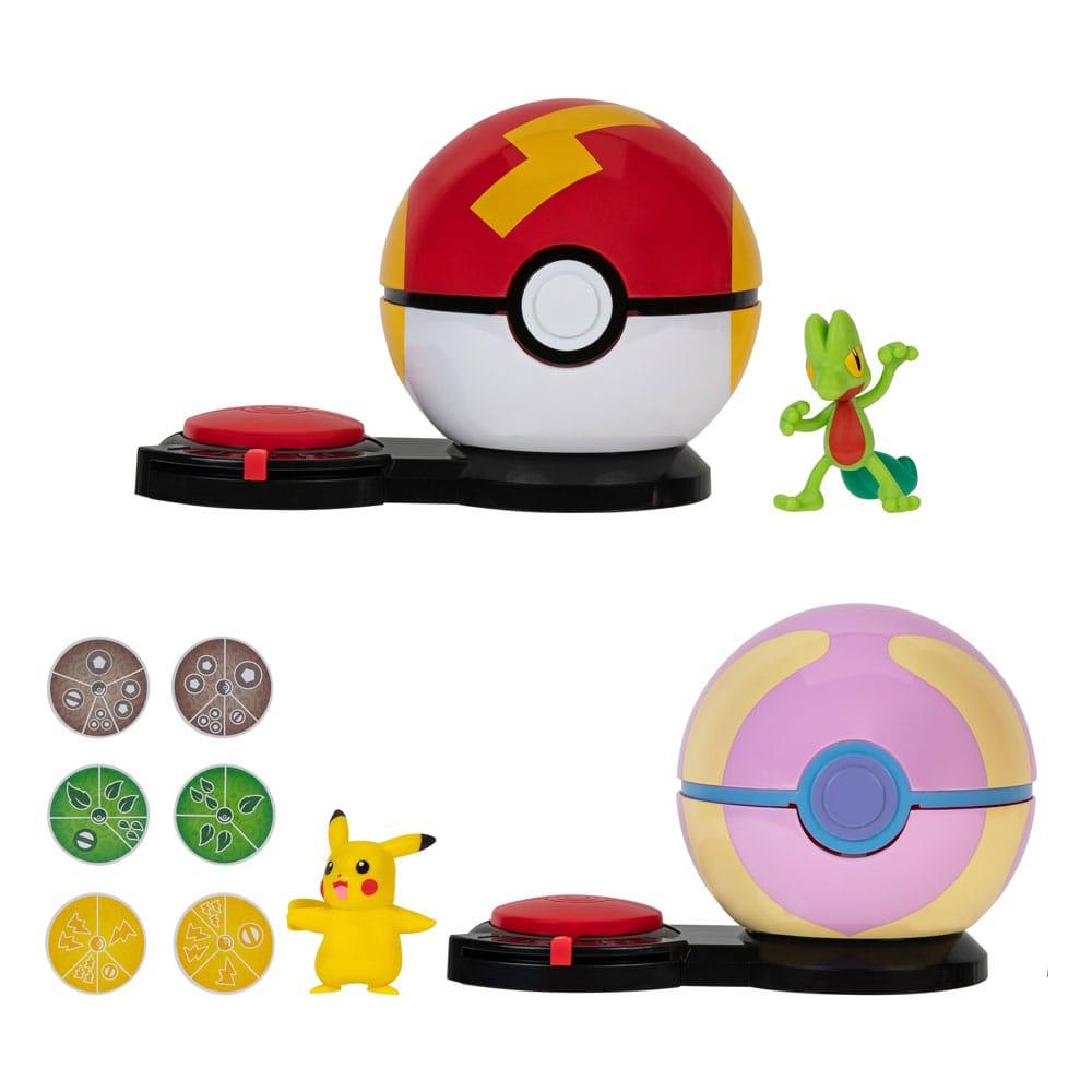 Surprise Attack Game Pikachu (female) with Fast Ball vs Treecko with Heal Ball