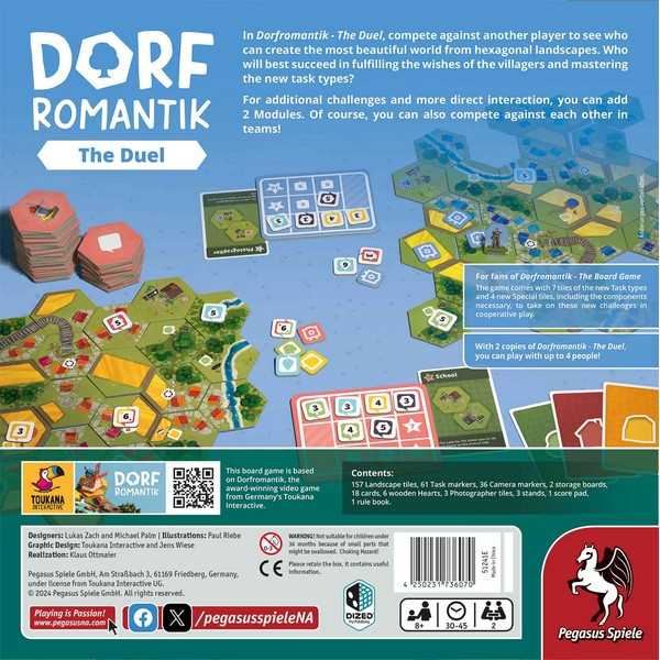 Pegasus Spiele | Dorfromantik ? The Duel | Board Game | Ages 8+ | 2 Players | 30