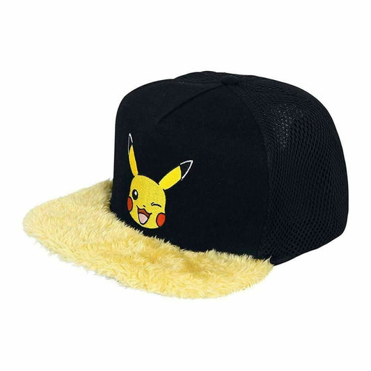 Pokemon Pikachu Wink Snapback PKMN Cap Black