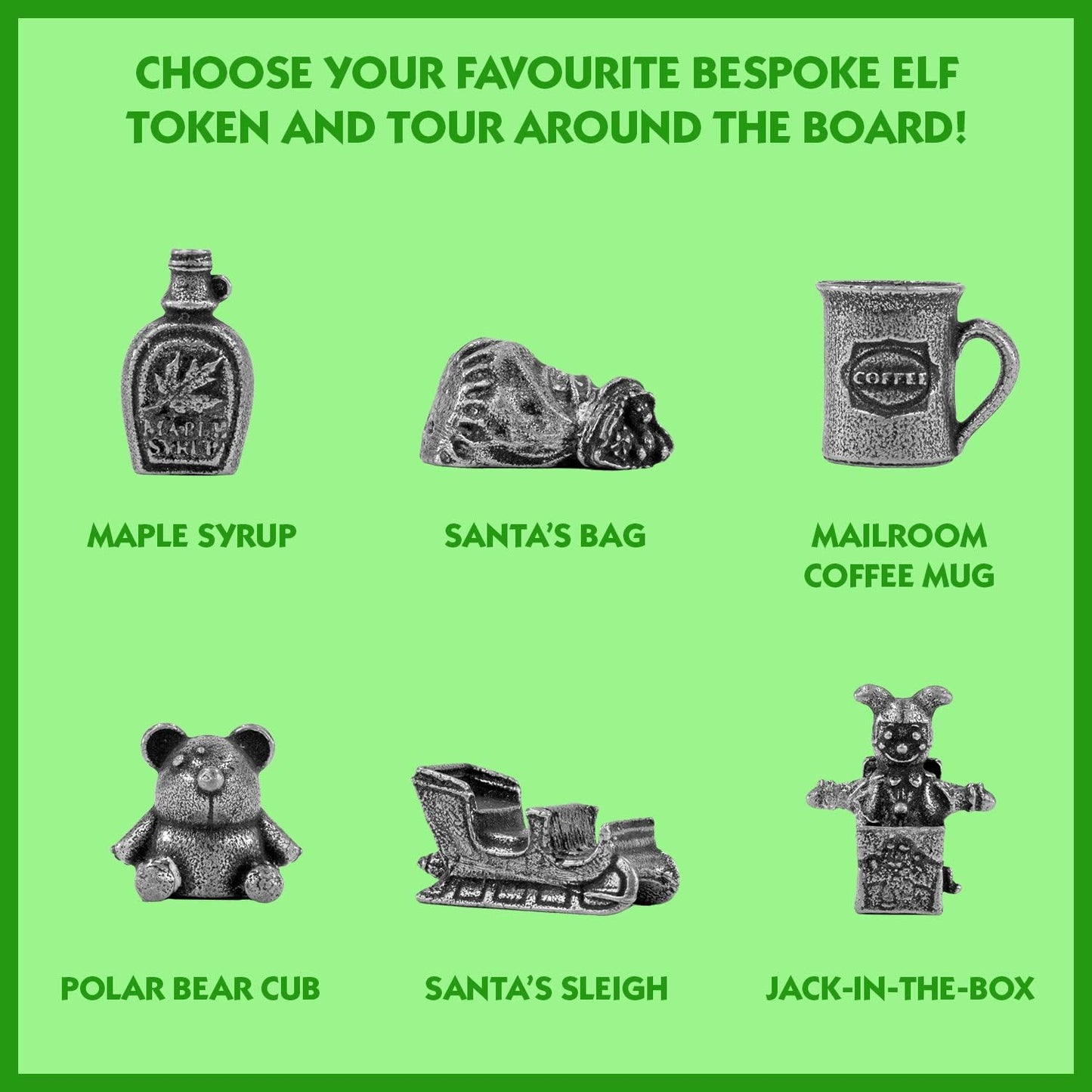 Winning Moves Elf Monopoly Board Game, Choose your festive token and advance to