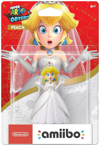 Nintendo Amiibo Character Peach in Wedding Outfit Super Mario Odyssey Collection