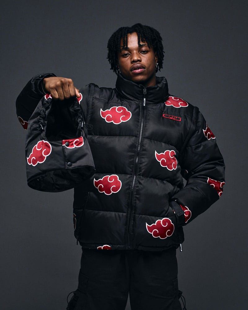 Naruto Puffer Jacket Akatsuki Red  Size XXXL