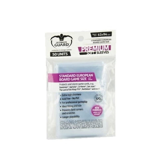 Ultimate Guard Premium Soft Sleeves for Board Game Cards Standard European (50)
