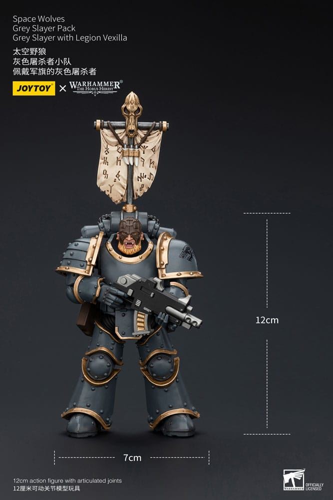 Warhammer The Horus Heresy Action Figure 1/18 Space Wolves Grey Slayer Pack Grey