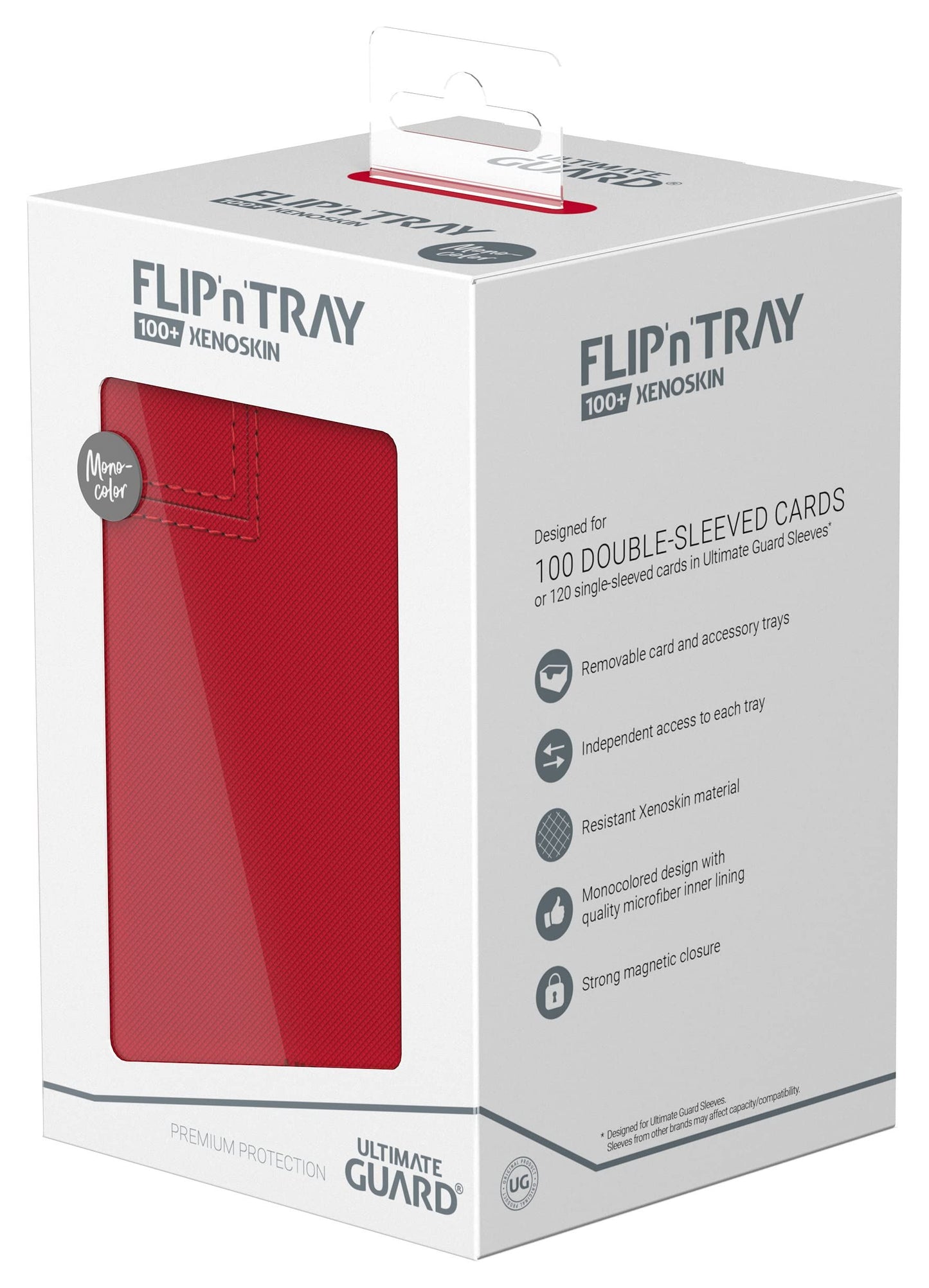 Ultimate Guard Flip`n`Tray 100+ XenoSkin Monocolor Red