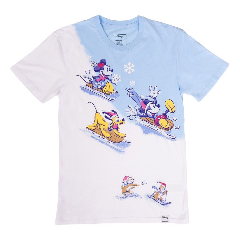 Disney by Loungefly Tee T-Shirt Unisex Mickey and Friends Winter Wonderland Size