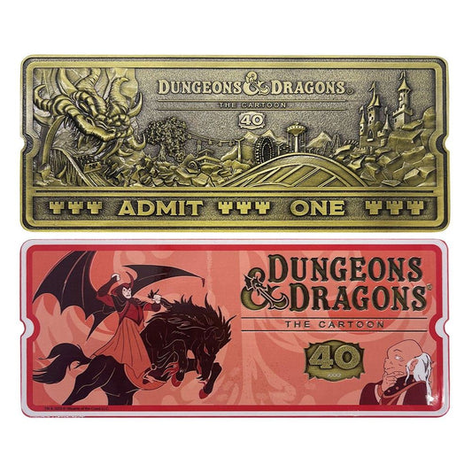 Dungeons & Dragons The Cartoon Replica 40th Anniversary Rollercoaster Ticket Lim