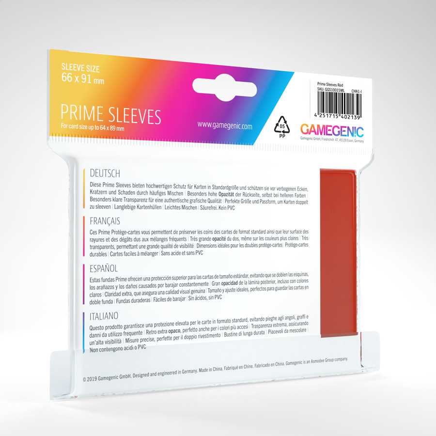 UNIT Gamegenic Prime Sleeves Red (100 ct.)