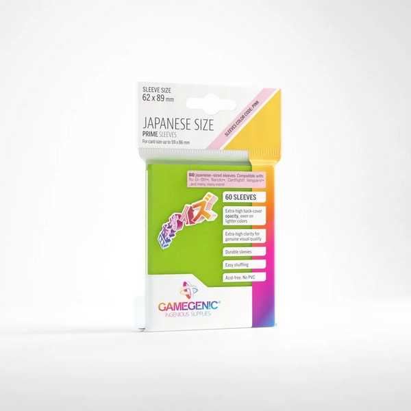 UNIT Gamegenic Prime Japanese Sized Sleeves Lime (60 ct.)