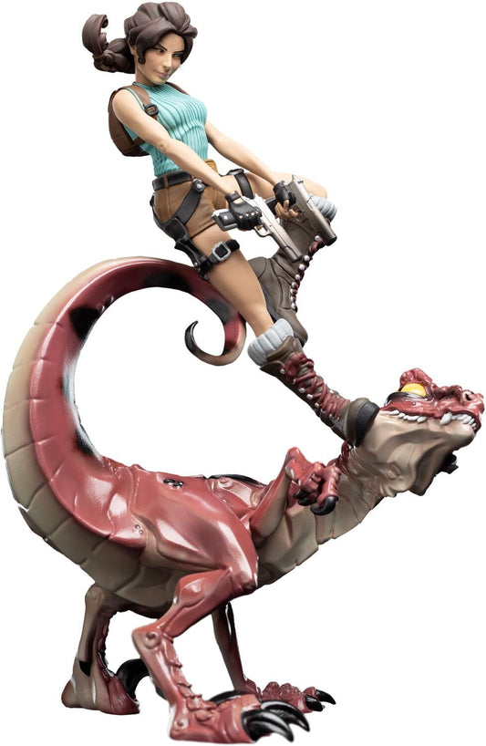 Tomb Raider Mini Epics Vinyl Figure Lara Croft & Raptor 24 cm