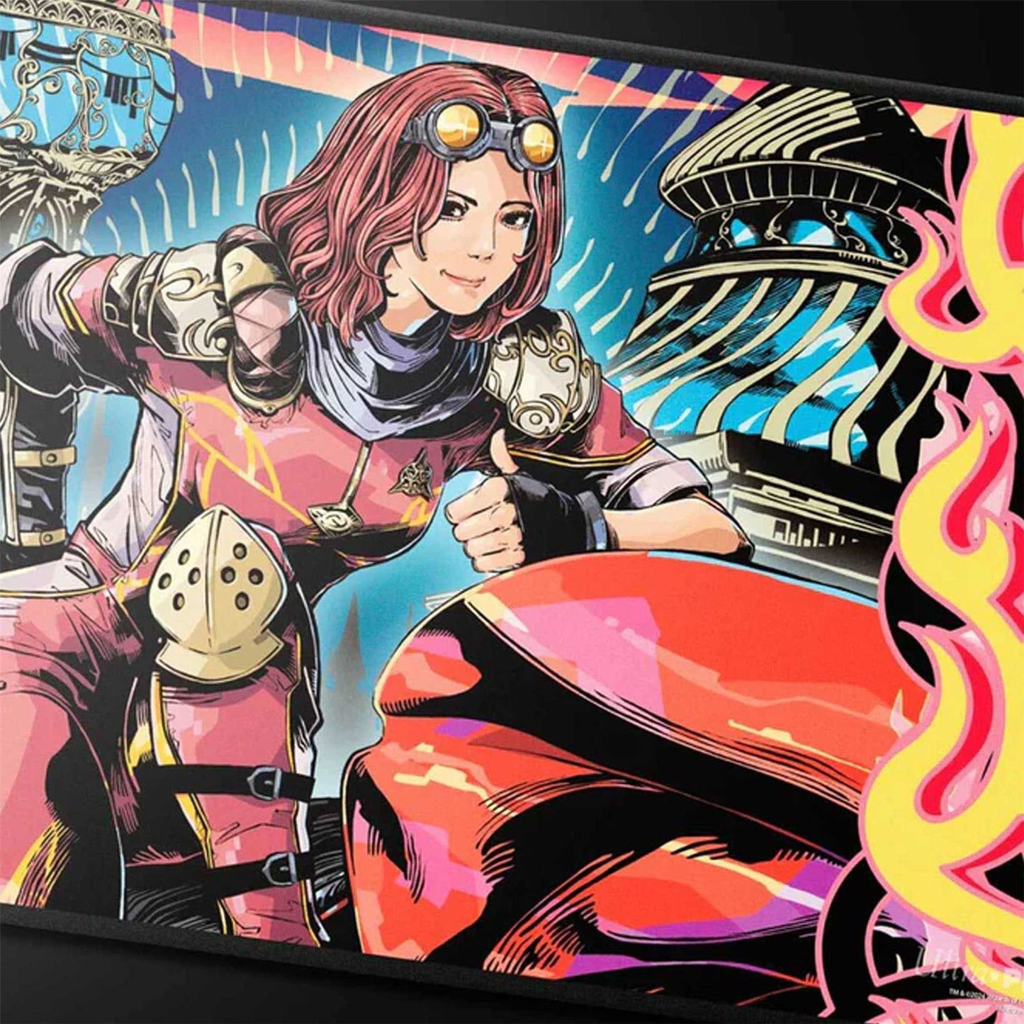 MTG: 2025 Multiplanar Race Set Black Stitched Playmat Variant Art PW
