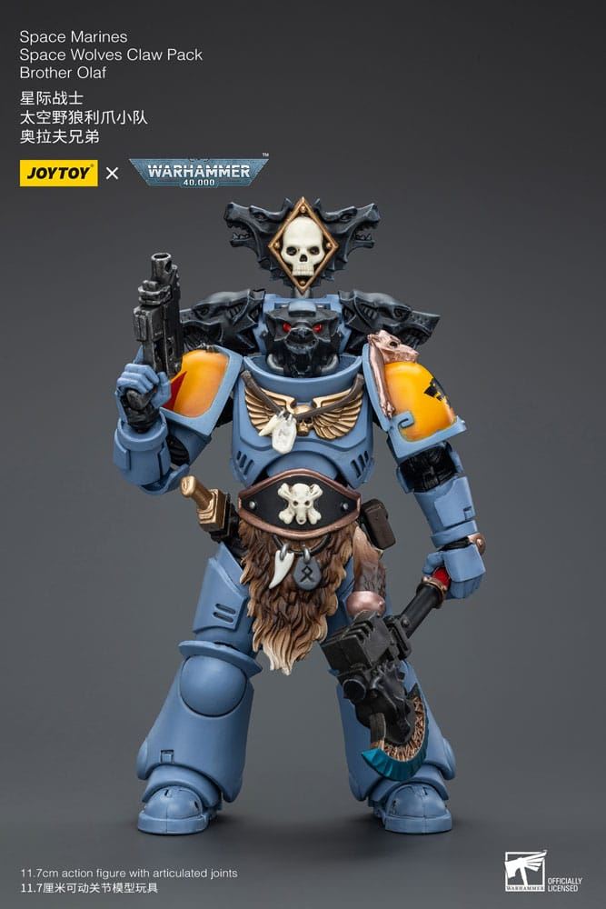 Warhammer 40k Action Figure 1/18 Space Marines Space Wolves Claw Pack Brother Ol