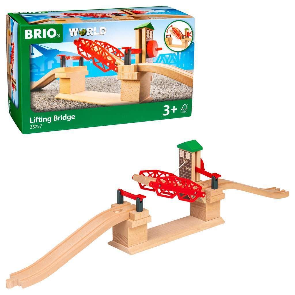 Brio Train Set Wooden Table Toys Railway Track Accessories Lift Bridge Lifting