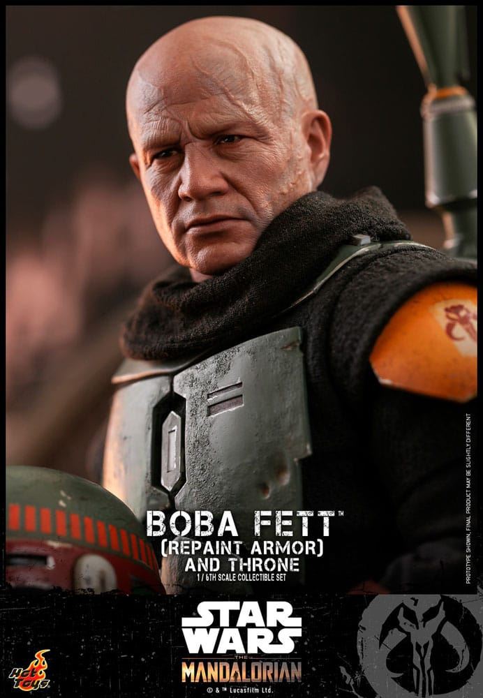 Star Wars: The Mandalorian Action Figure 1/6 Boba Fett Repaint Armor and Throne