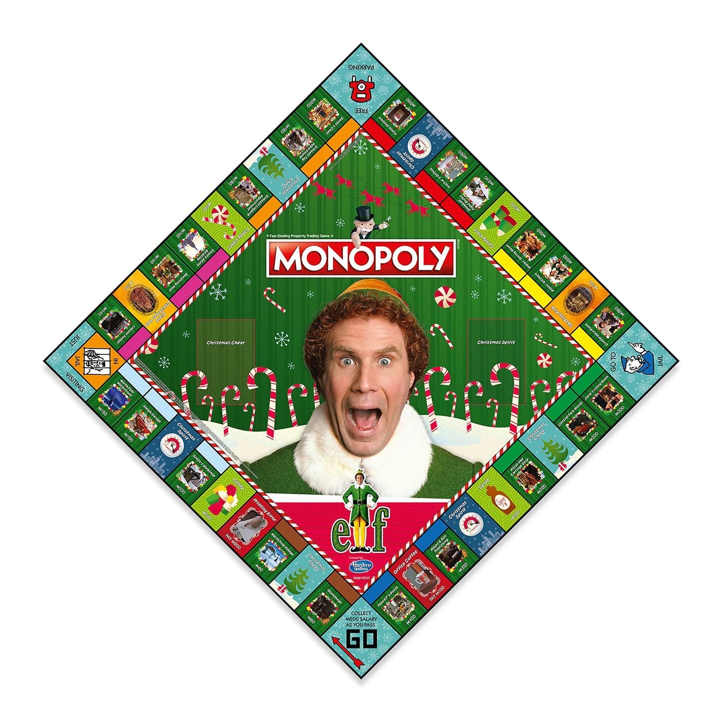 Winning Moves Elf Monopoly Board Game, Choose your festive token and advance to