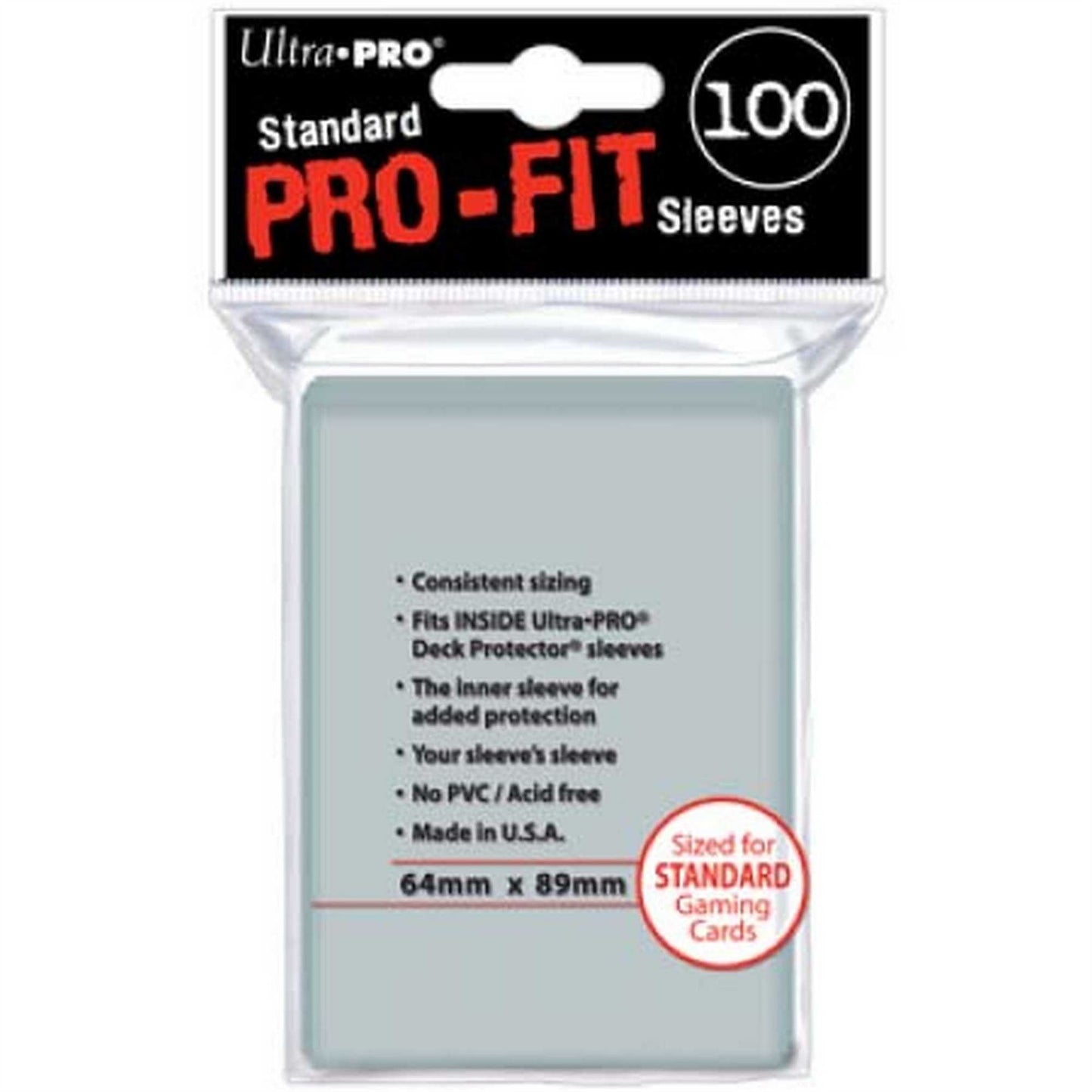 Pro-Fit Standard size, Card Sleeve 100 ct (Unit)