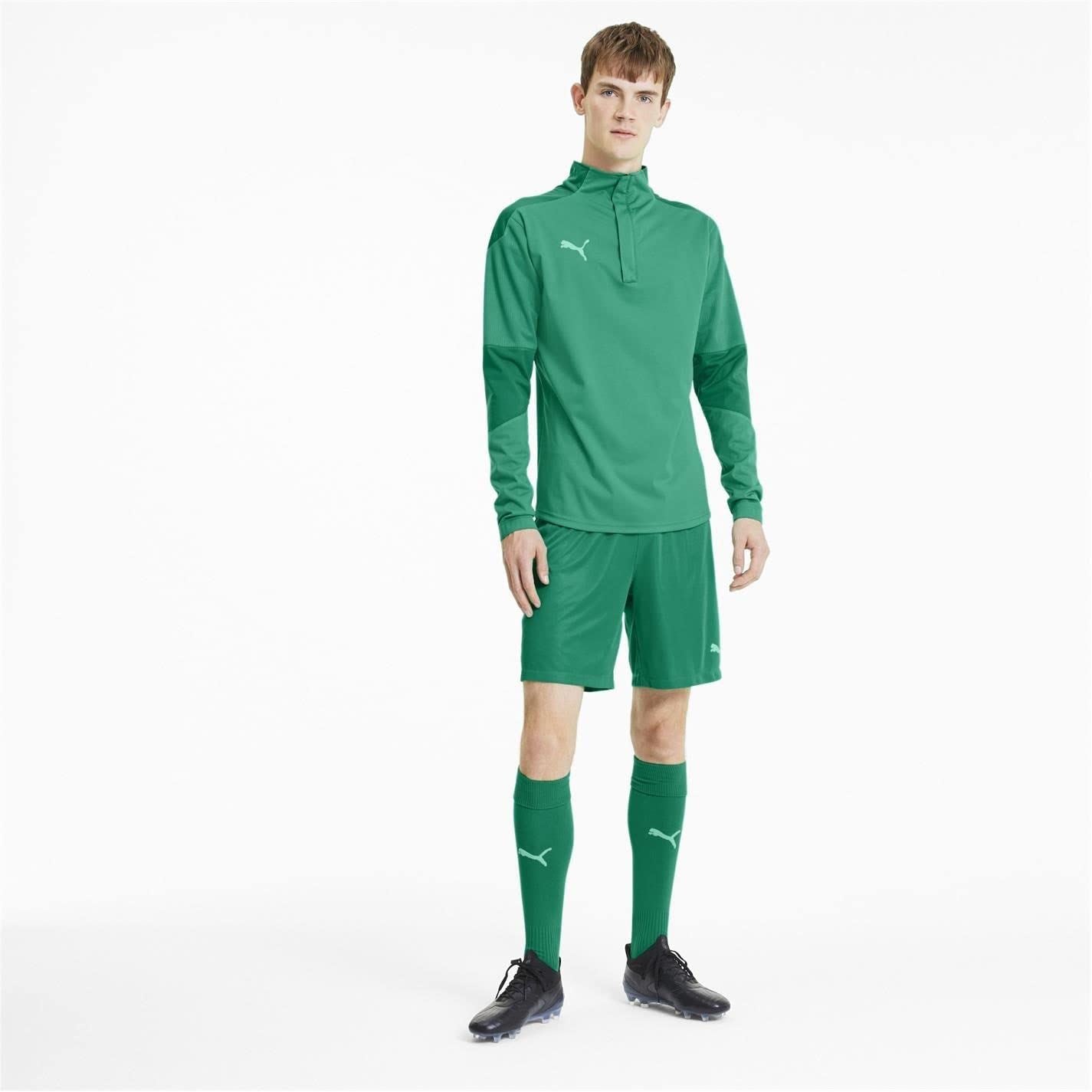 PUMA Final Training Rain Top - Pepper / Power Green (Medium)