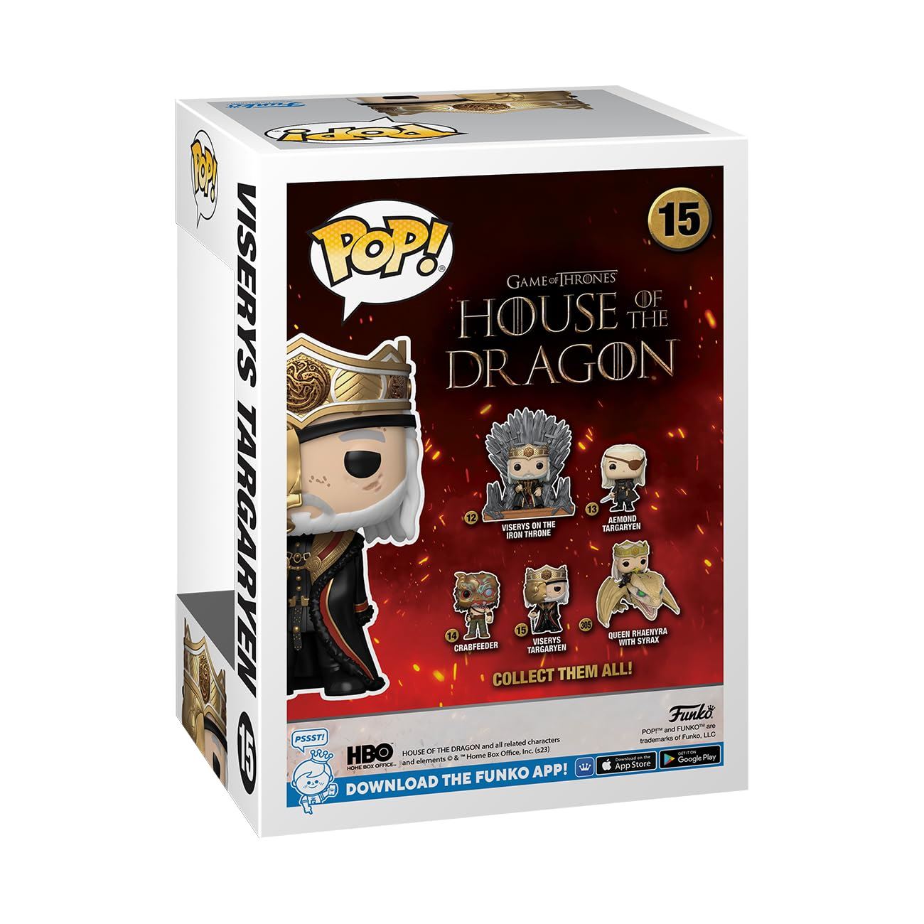 House of the Dragon POP! TV Vinyl Figures Masked Viserys 9 cm Assortment (6)