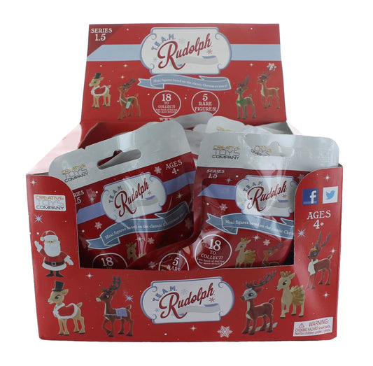 TEAM Rudolph Reindeer Stocking Foilbag 18 piece CDU (series 1.5) / Toys