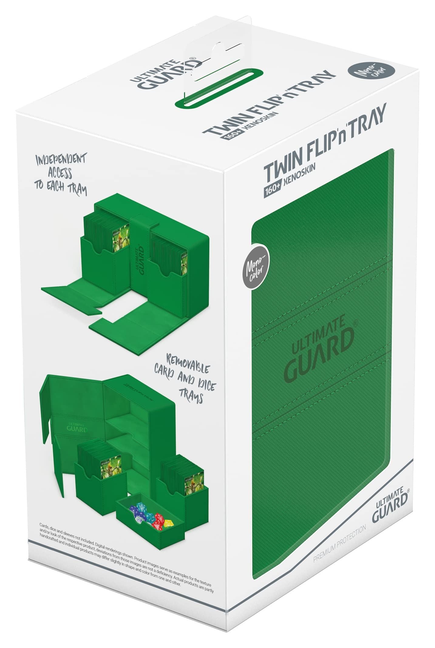 Ultimate Guard Twin Flip`n`Tray 160+ XenoSkin Monocolor Green