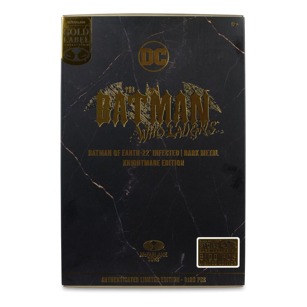 DC Multiverse Batman of Earth-22 Infected Dark Metal Knightmare Gold Label 18cm