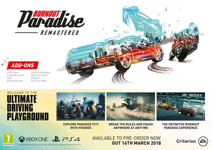 Burnout Paradise Remastered /Xbox One *New & Sealed*