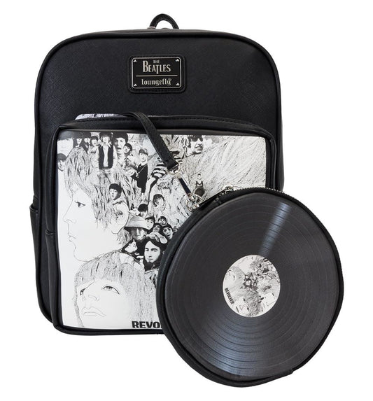 The Beatles by Loungefly Mini Backpack Revolver Album with Record Pouch
