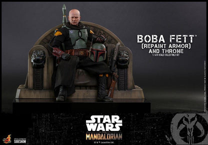 Star Wars: The Mandalorian Action Figure 1/6 Boba Fett Repaint Armor and Throne