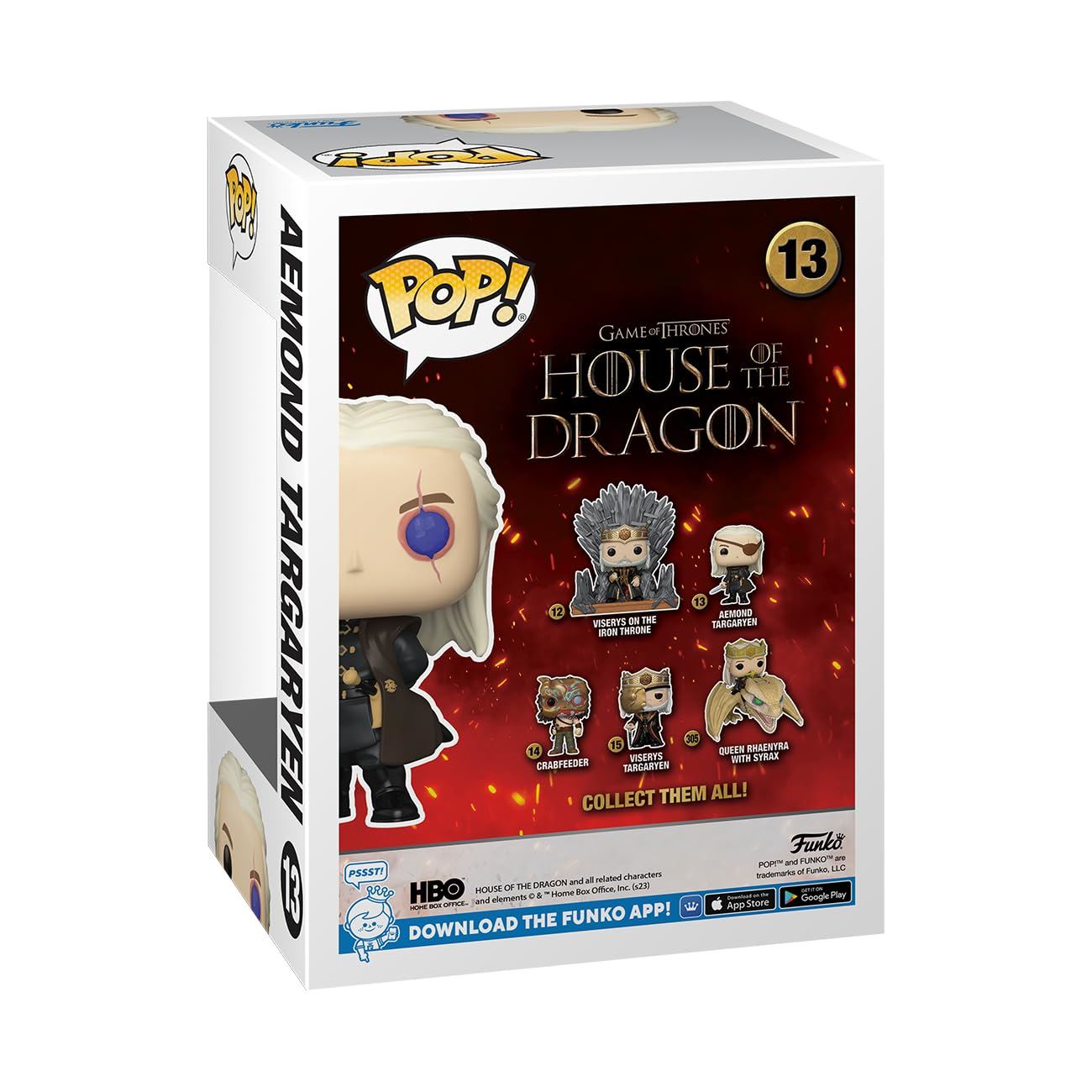 House of the Dragon POP! TV Vinyl Figures Aemond Targaryen 9 cm Assortment (6)