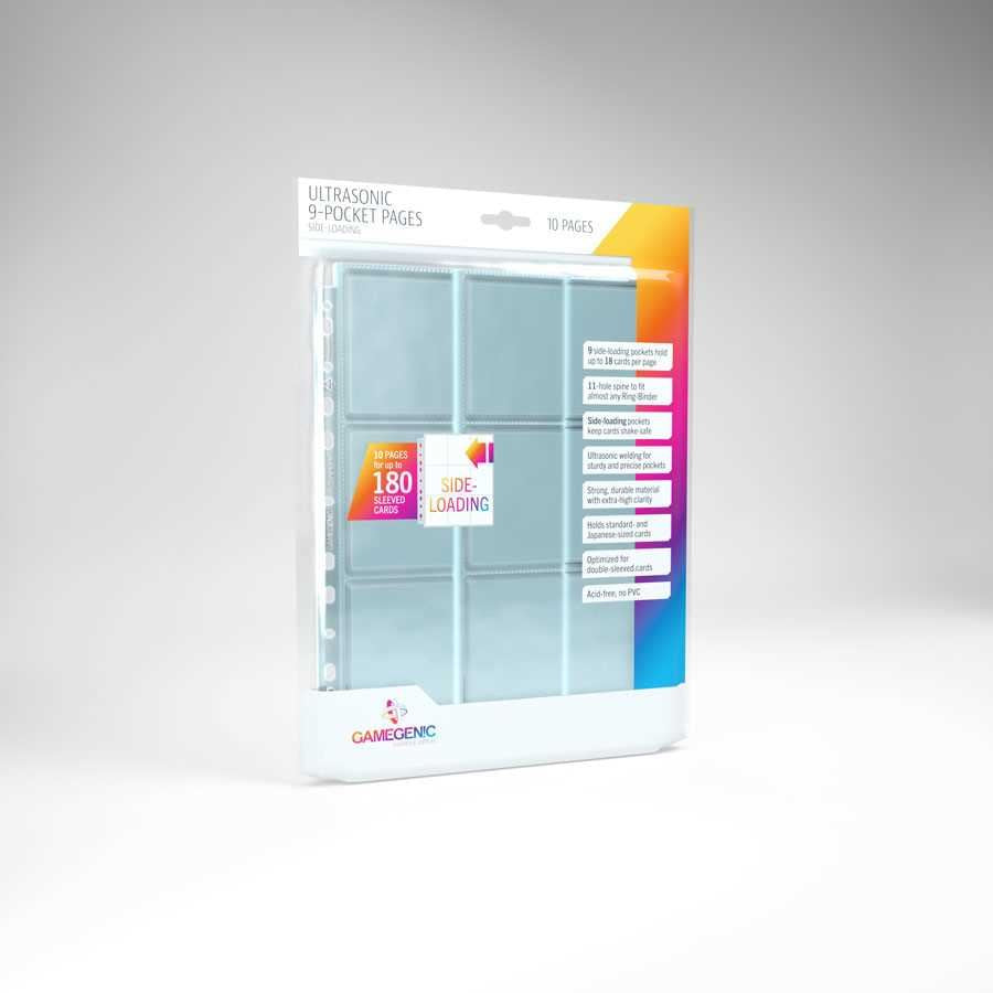Gamegenic Ultrasonic 9-Pocket Pages Sideloading 10 pcs pack