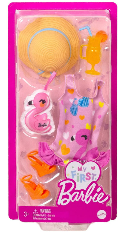 Mattel Barbie My First Barbie Fashion Pack Flamingo Swimsuit & Hat Set