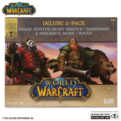 World of Warcraft 2-Pack Dwarf Hunter & Pandaren Monk 15cm