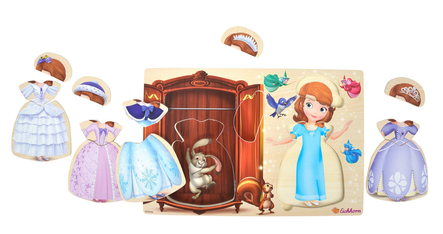 Eichhorn "Disney Princess Sofia Wooden Puzzle (13-Piece, Multi-Colour) /Puzzles