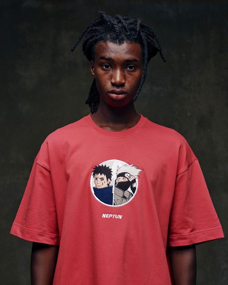 Naruto Shippuden T-Shirt Graphic Red Size S