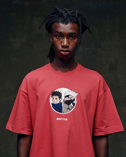 Naruto Shippuden T-Shirt Graphic Red Size S