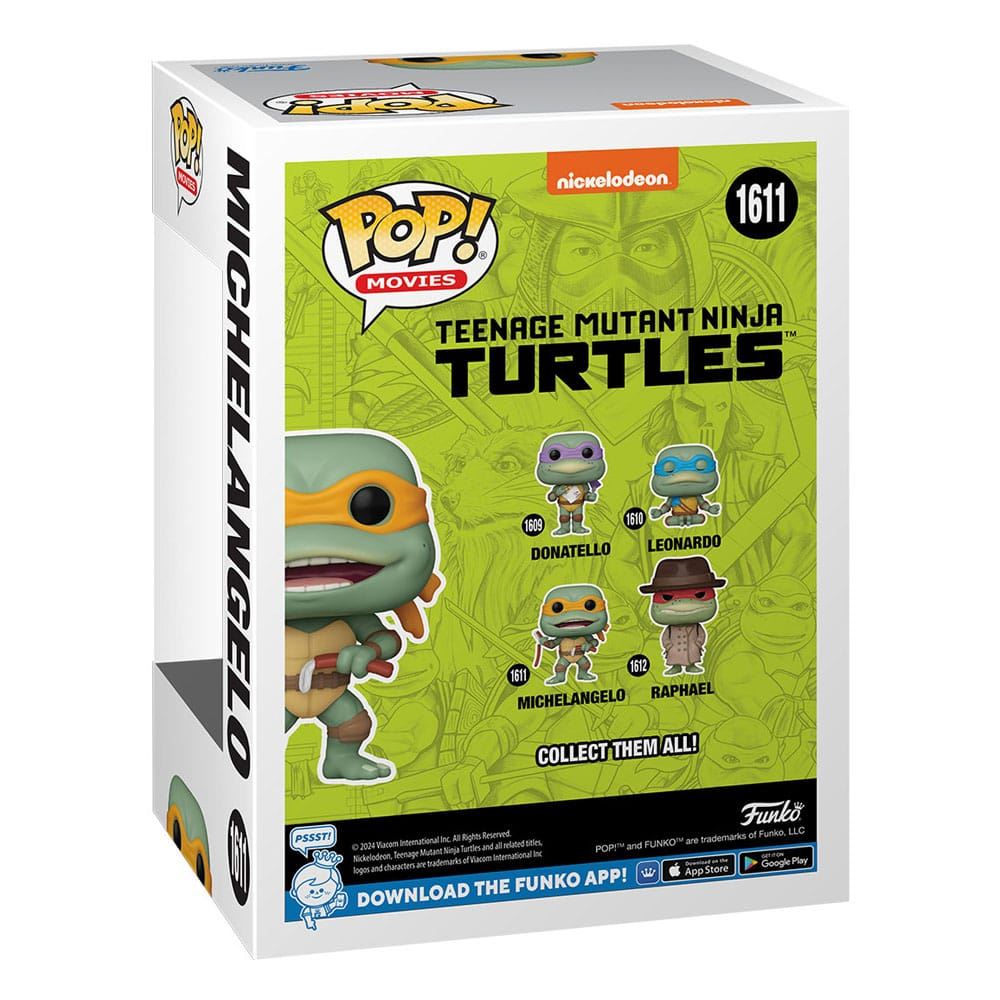 TMNT POP Movies Figure Michelangelo Sausage Link Nunchucks 9cm