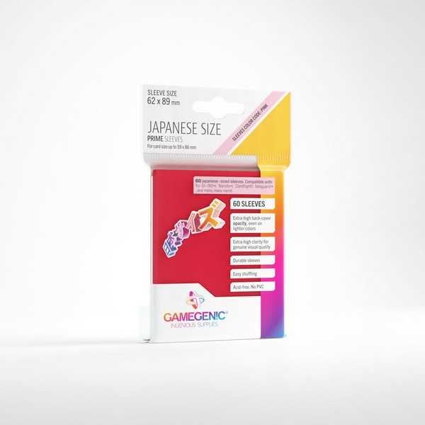 UNIT Gamegenic Prime Japanese Sized Sleeves Red (60 ct.)