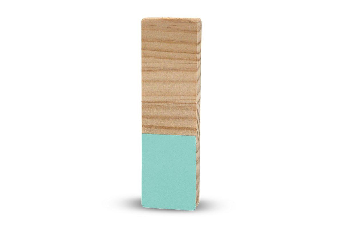 La Lluna0209000-I I Semi-Lacquered Pine Letter (Green) /Toys