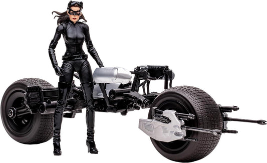 DC Multiverse Dark Knight Rises Catwoman & Batpod Gold Label 7 Figure McFarlane