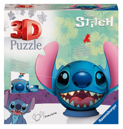Lilo & Stitch 3D Puzzle Ball with Ears Stitch (77 pieces)