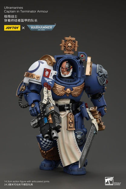 Warhammer 40k Action Figure 1/18 Ultramarines Captain In Terminator Armour 14 cm