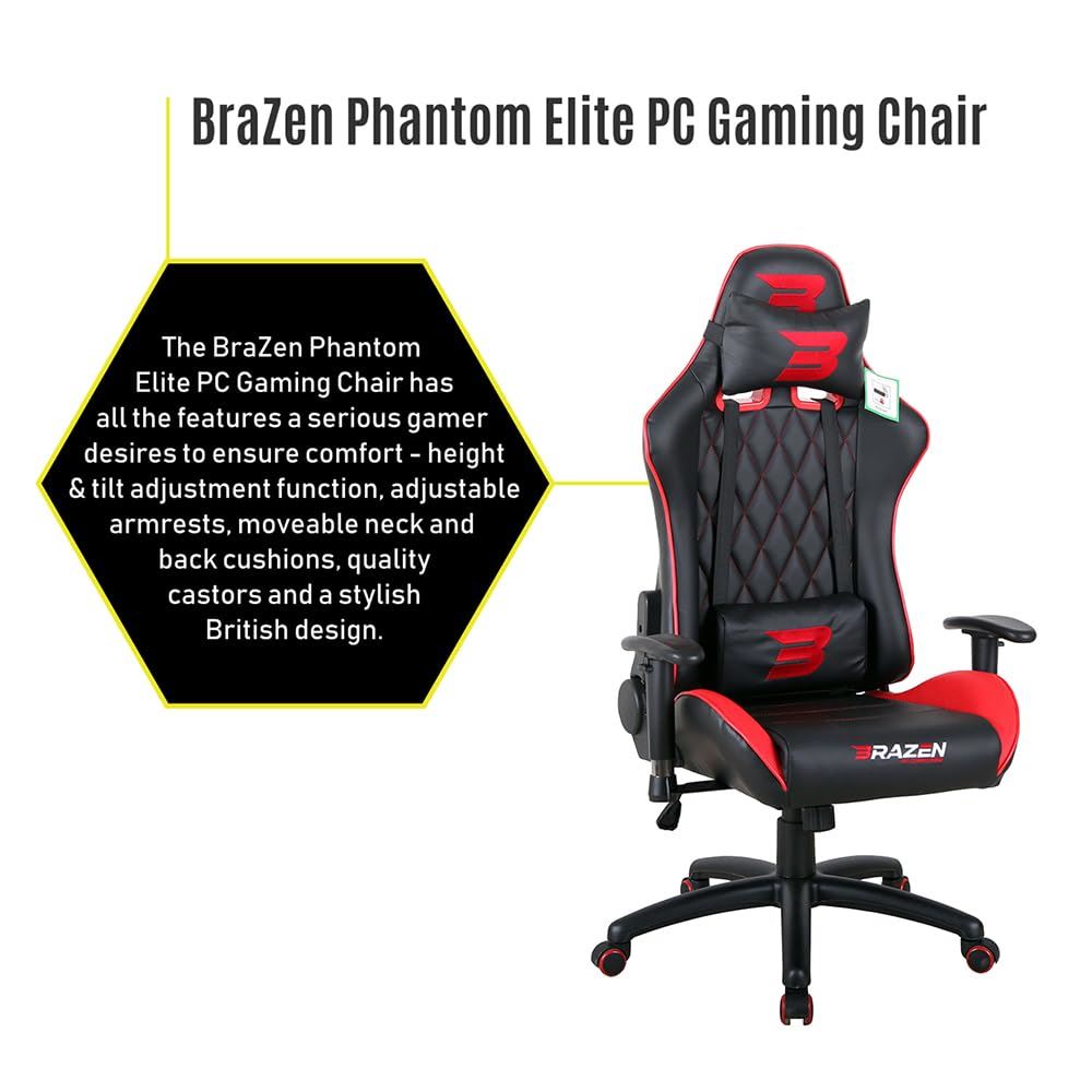 Brazen Phantom Elite Gc B/R Gaming Furniture