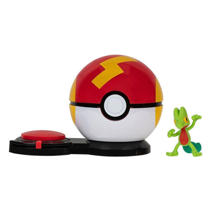 Surprise Attack Game Pikachu (female) with Fast Ball vs Treecko with Heal Ball