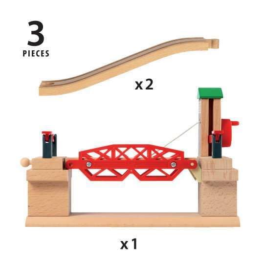 Brio Train Set Wooden Table Toys Railway Track Accessories Lift Bridge Lifting