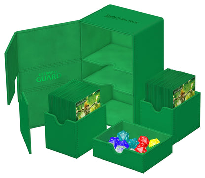 Ultimate Guard Twin Flip`n`Tray 160+ XenoSkin Monocolor Green