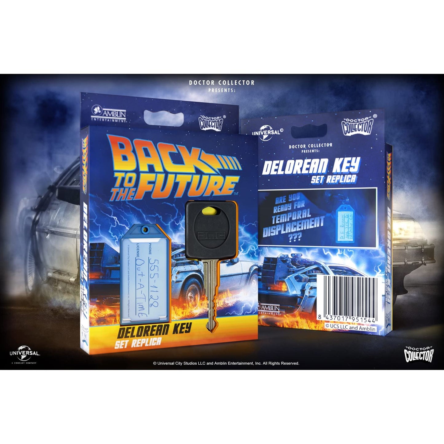 Doctor Collector DCBTTF06 Back to The Future Delorean Key Replica, one Size