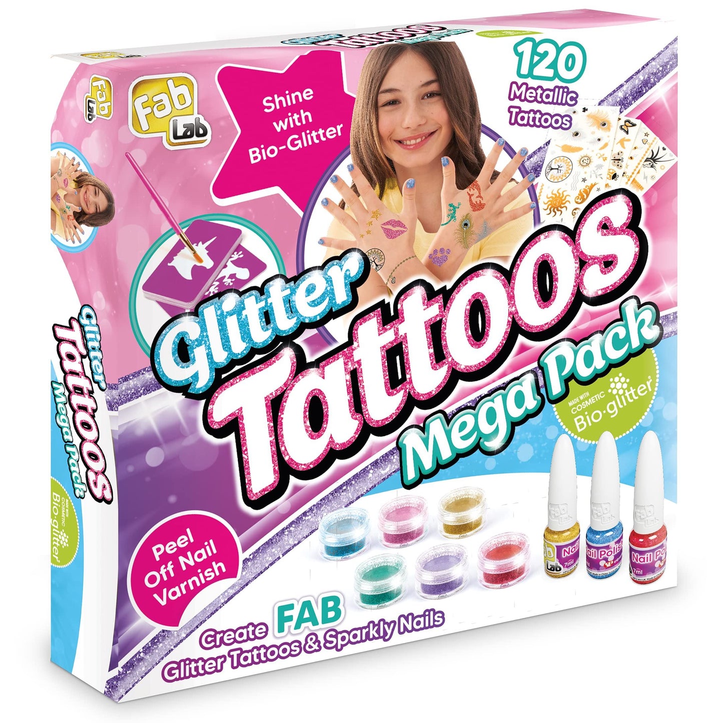 FabLab - Glitter Tattoos Mega Pack /Toys