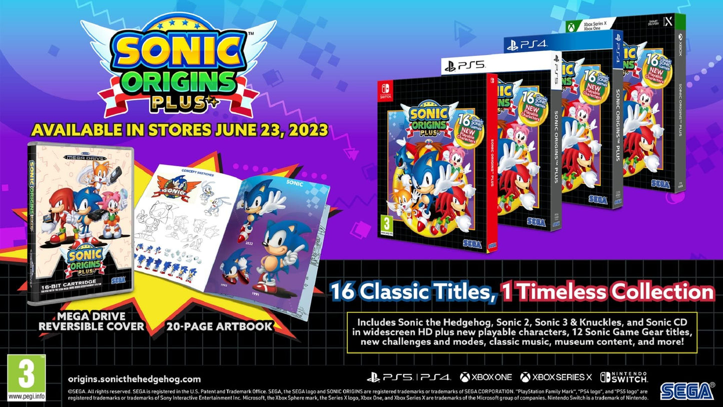 Sonic Origins Plus (Compatible with Xbox One) /Xbox X *New & Sealed*